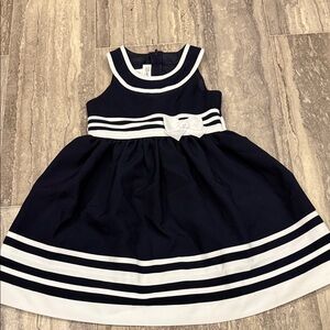 Bonnie Jean Navy and White Formal Dress